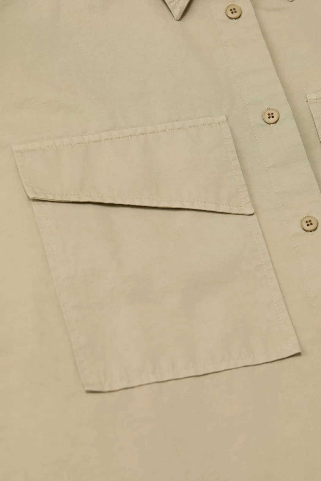Closed Shirt Blouse in a blend of cotton and linen Warm sand