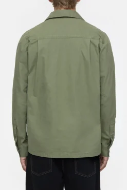 Closed Shirt made from cotton poplin Olive green Clearance
