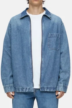 Closed Shirt with zip Light blue Discount