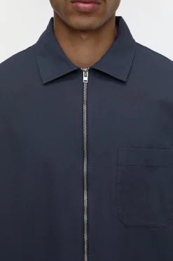 Closed Shirt with zip Smokey blue Hot