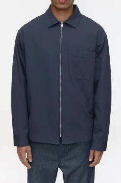 Closed Shirt with zip Smokey blue Hot