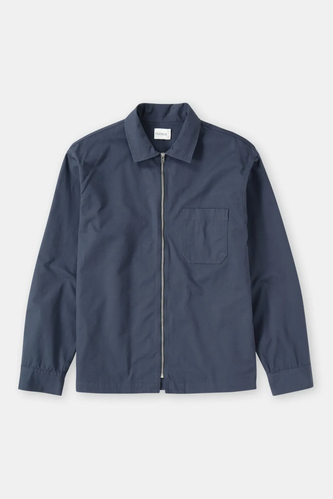 Closed Shirt with zip Smokey blue Hot