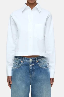 Closed Short Cotton Poplin Blouse White Outlet
