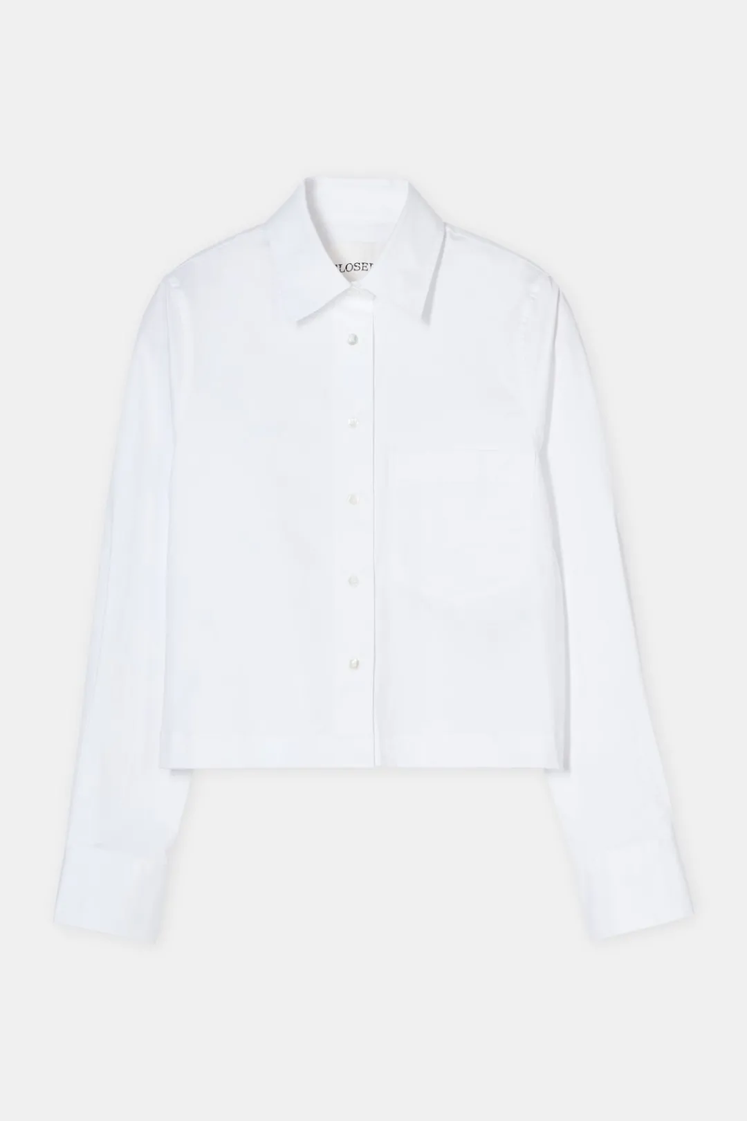 Closed Short Cotton Poplin Blouse White Outlet