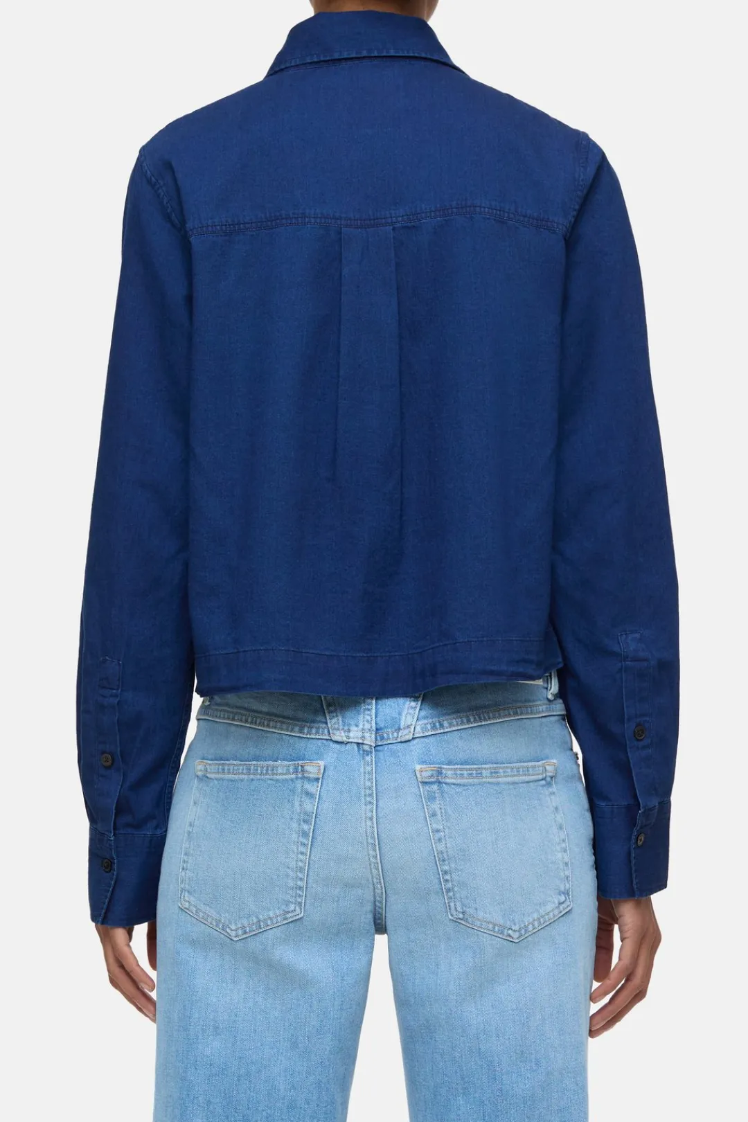 Closed Short denim shirt Dark blue Online