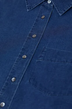 Closed Short denim shirt Dark blue Online