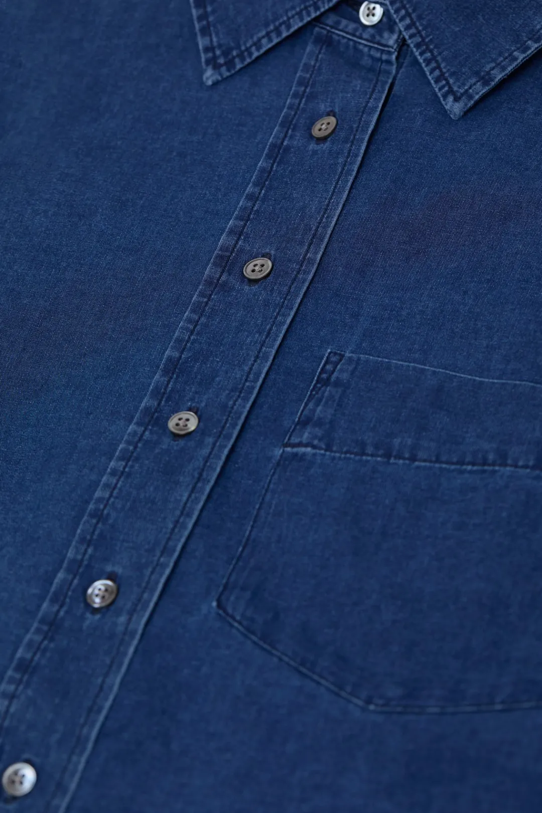 Closed Short denim shirt Dark blue Online