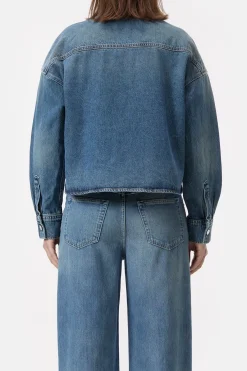 Closed Short denim shirt Mid blue Online