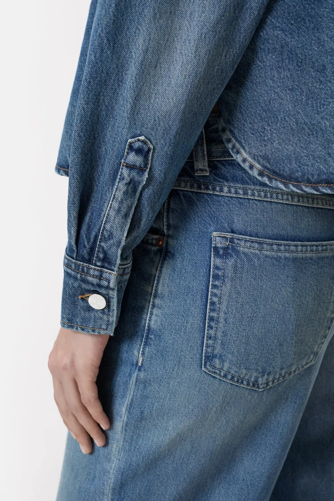 Closed Short denim shirt Mid blue Online