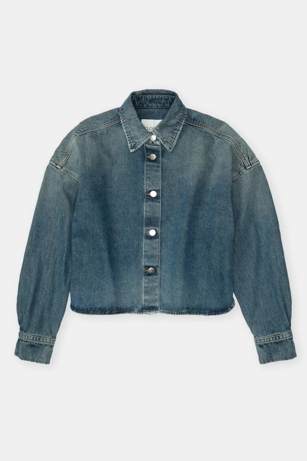Closed Short denim shirt Mid blue Online
