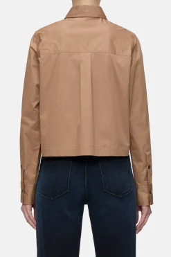 Closed Short poplin shirt blouse Biscotti brown New