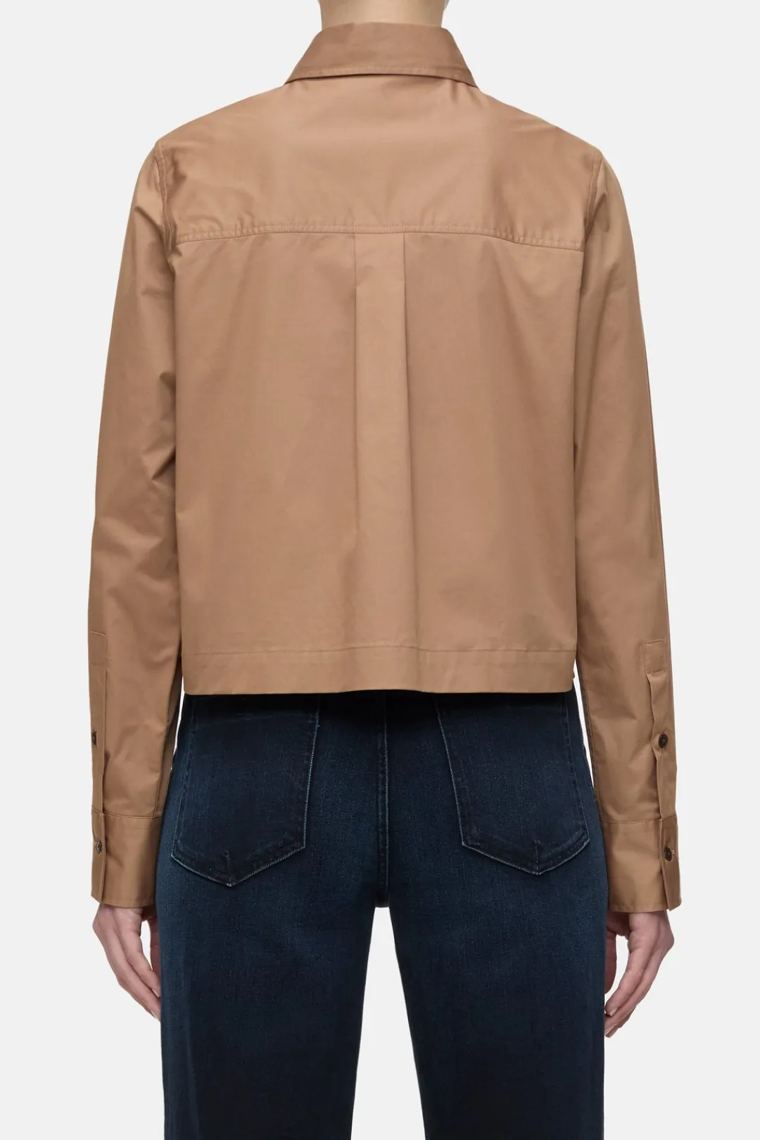 Closed Short poplin shirt blouse Biscotti brown New