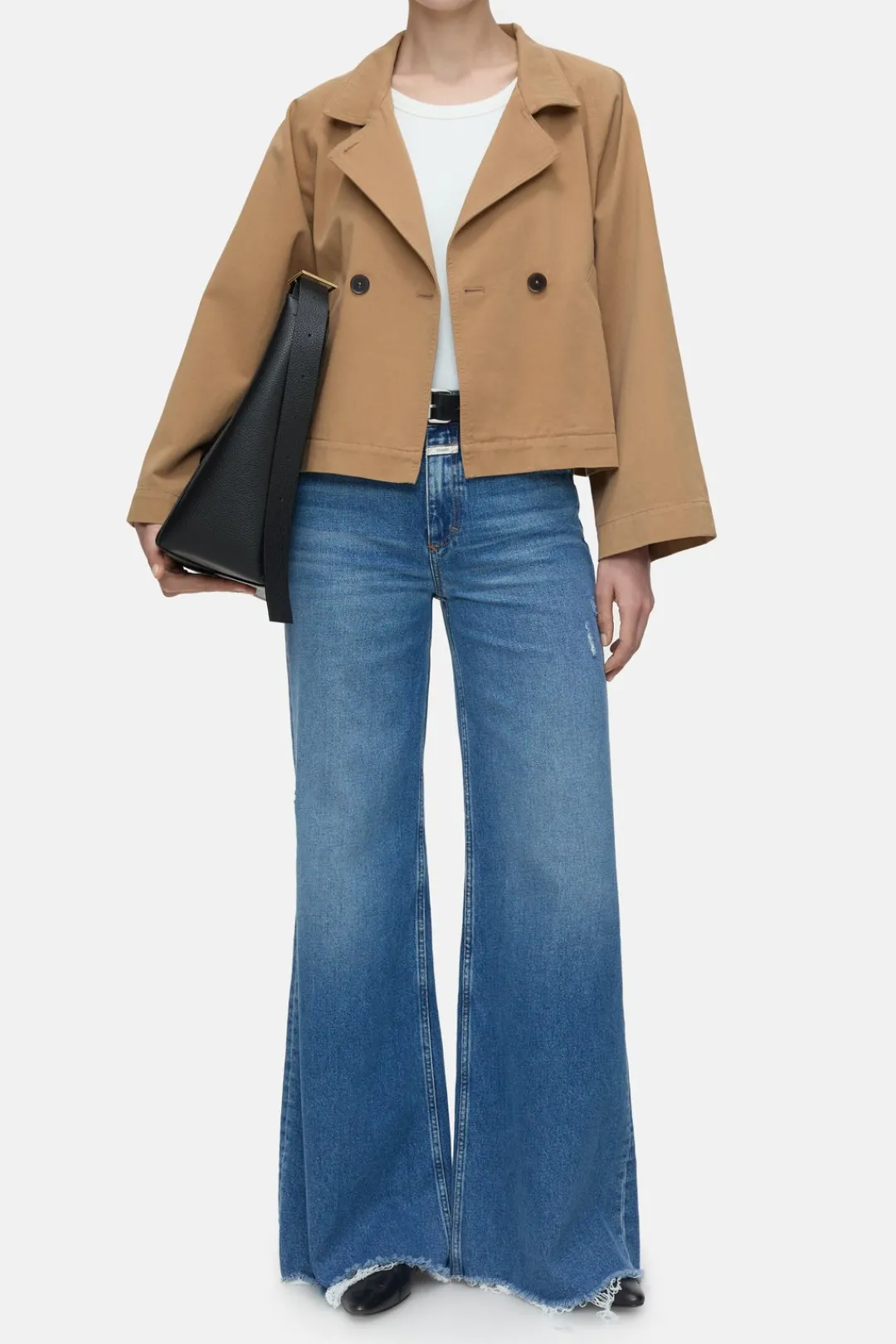 Closed Short trench jacket Biscotti brown Hot