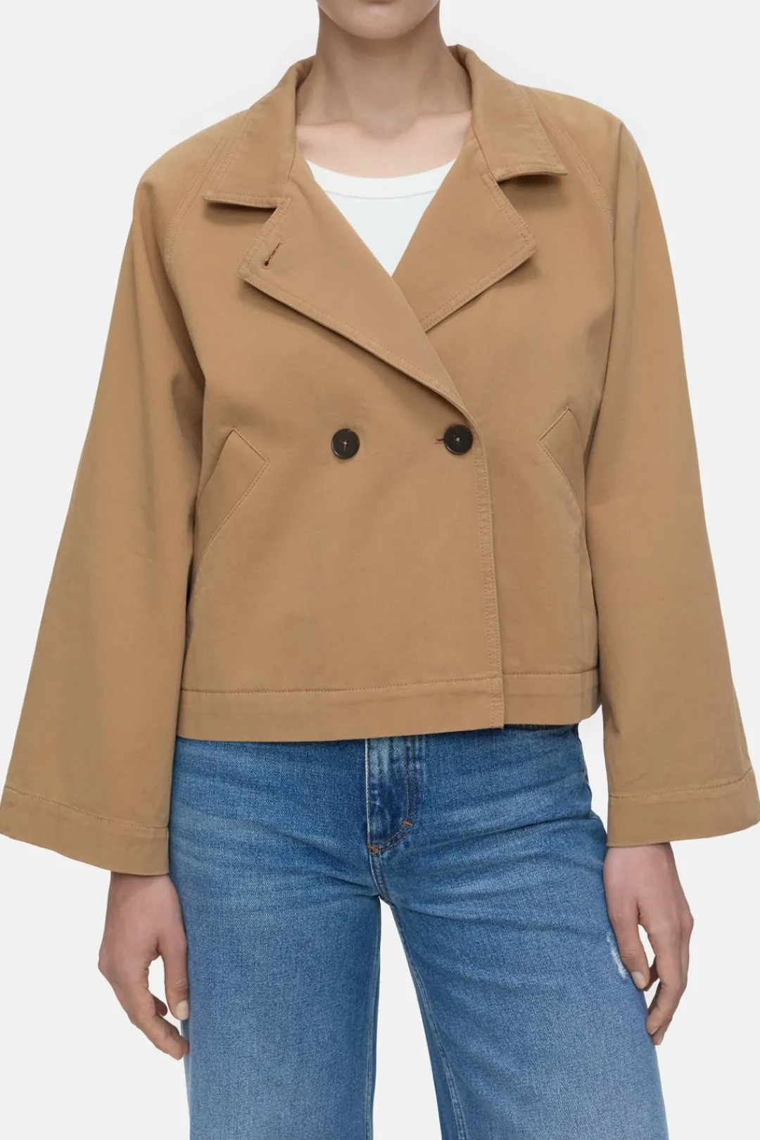 Closed Short trench jacket Biscotti brown Hot