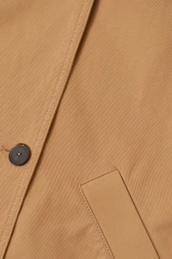 Closed Short trench jacket Biscotti brown Hot