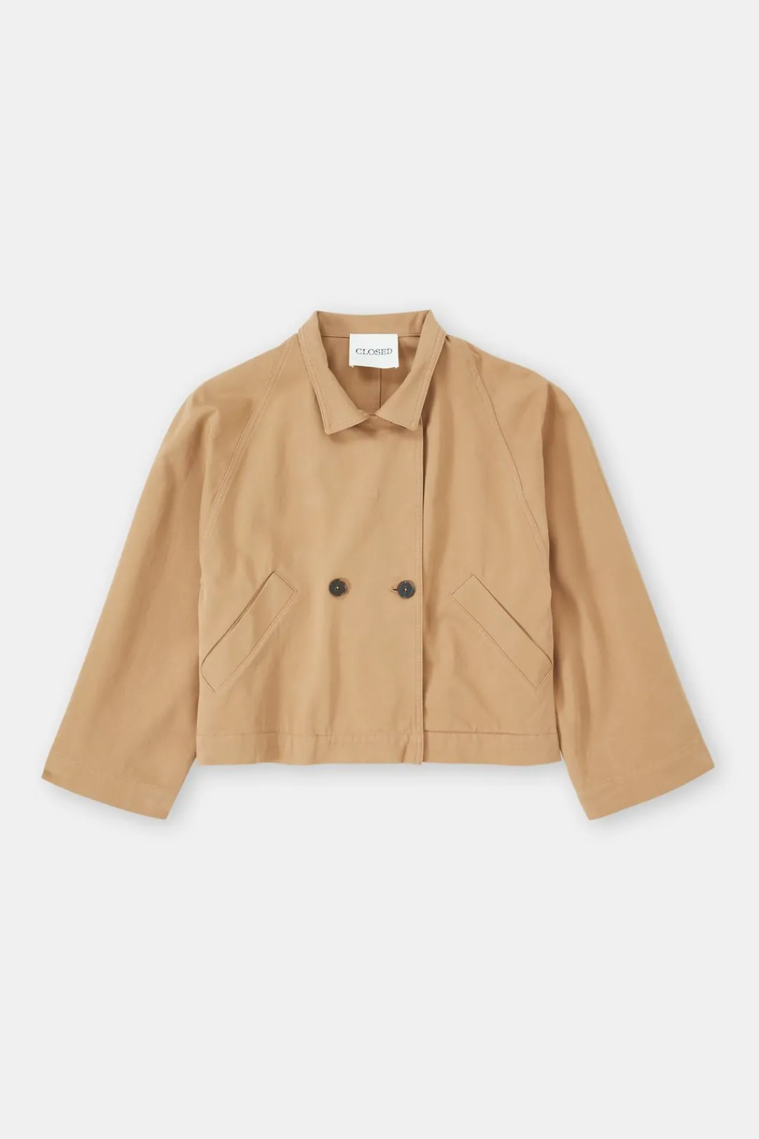 Closed Short trench jacket Biscotti brown Hot