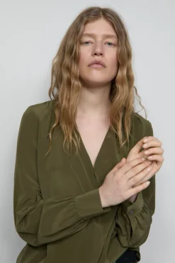 Closed Silk blouse Ver green Clearance