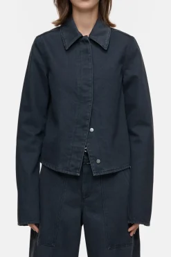 Closed Slim-fit denim overshirt Dark grey New