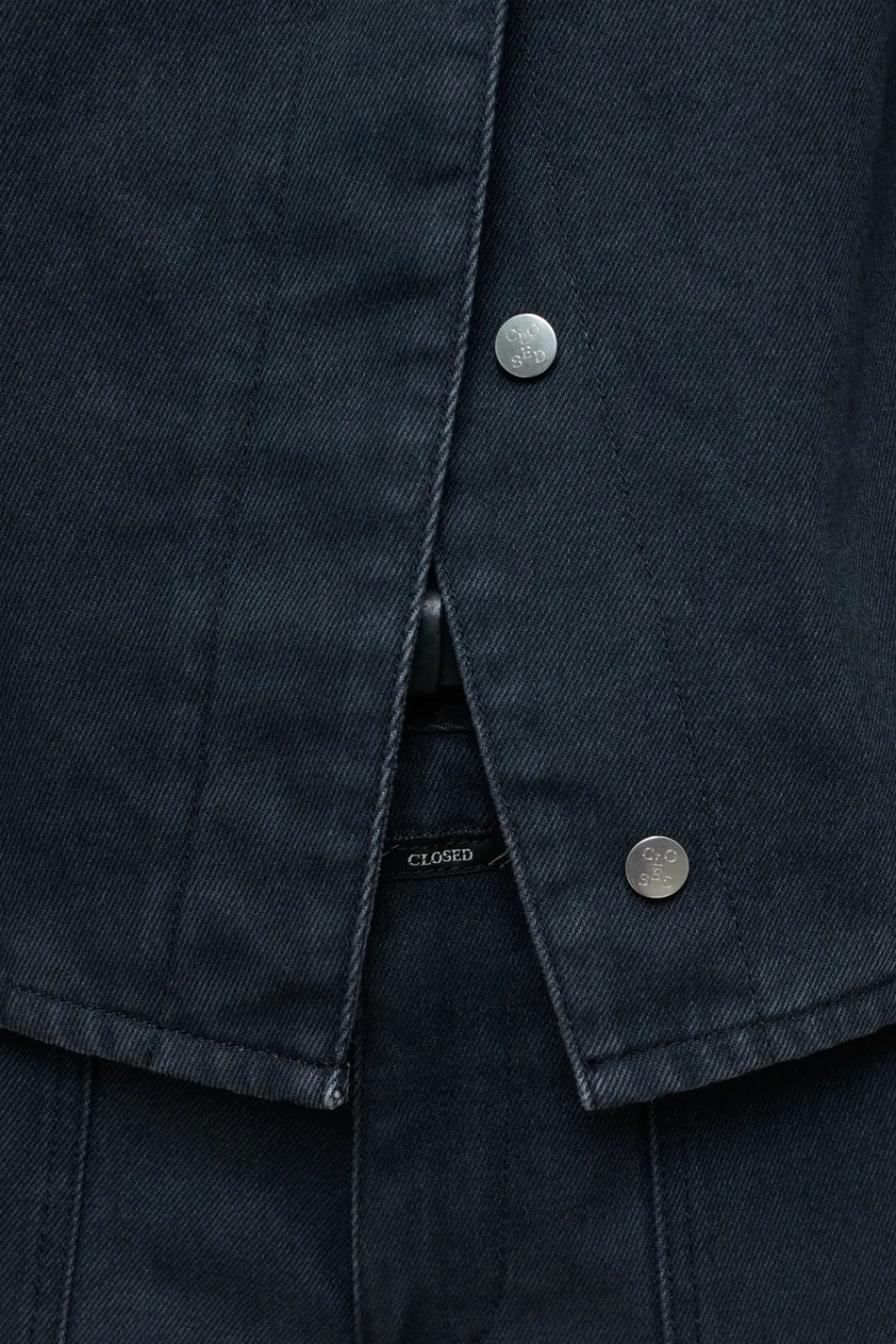 Closed Slim-fit denim overshirt Dark grey New