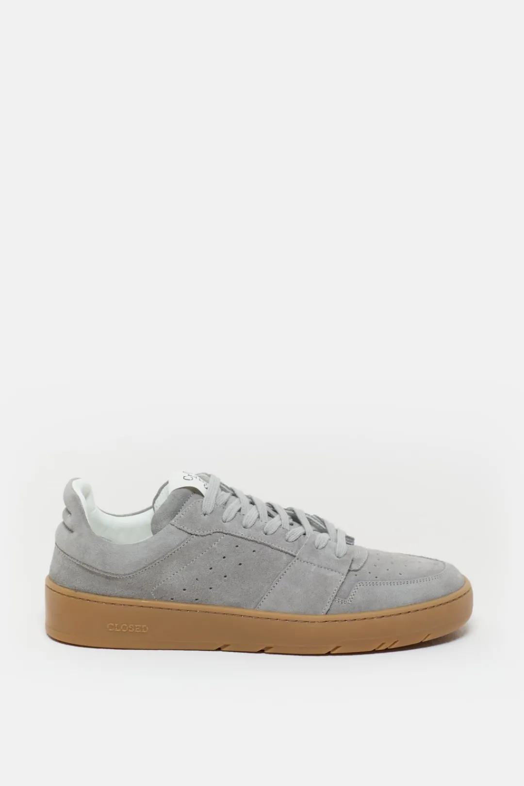 Closed Sneaker low made from leather Oyster grey New