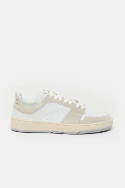 Closed Sneaker low made from leather Oyster grey Hot