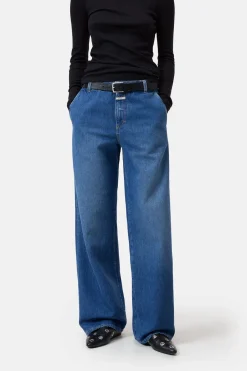 Closed Straight Pants - Style Name Jurdy Mid blue Sale