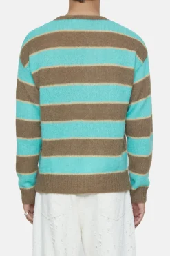 Closed Striped Knit Sweater glazed green New
