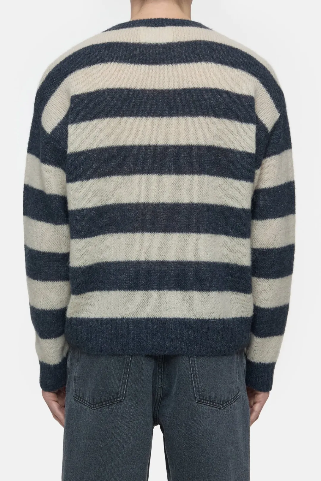 Closed Striped knitted jumper Smokey blue Clearance