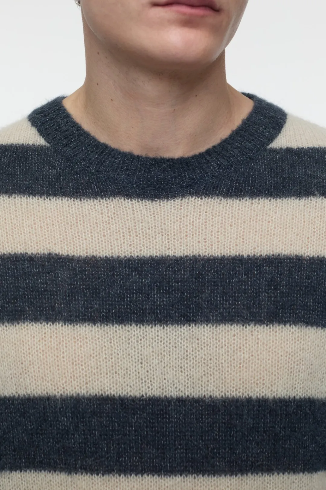 Closed Striped knitted jumper Smokey blue Clearance
