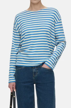 Closed Striped longsleeve Lake blue Best