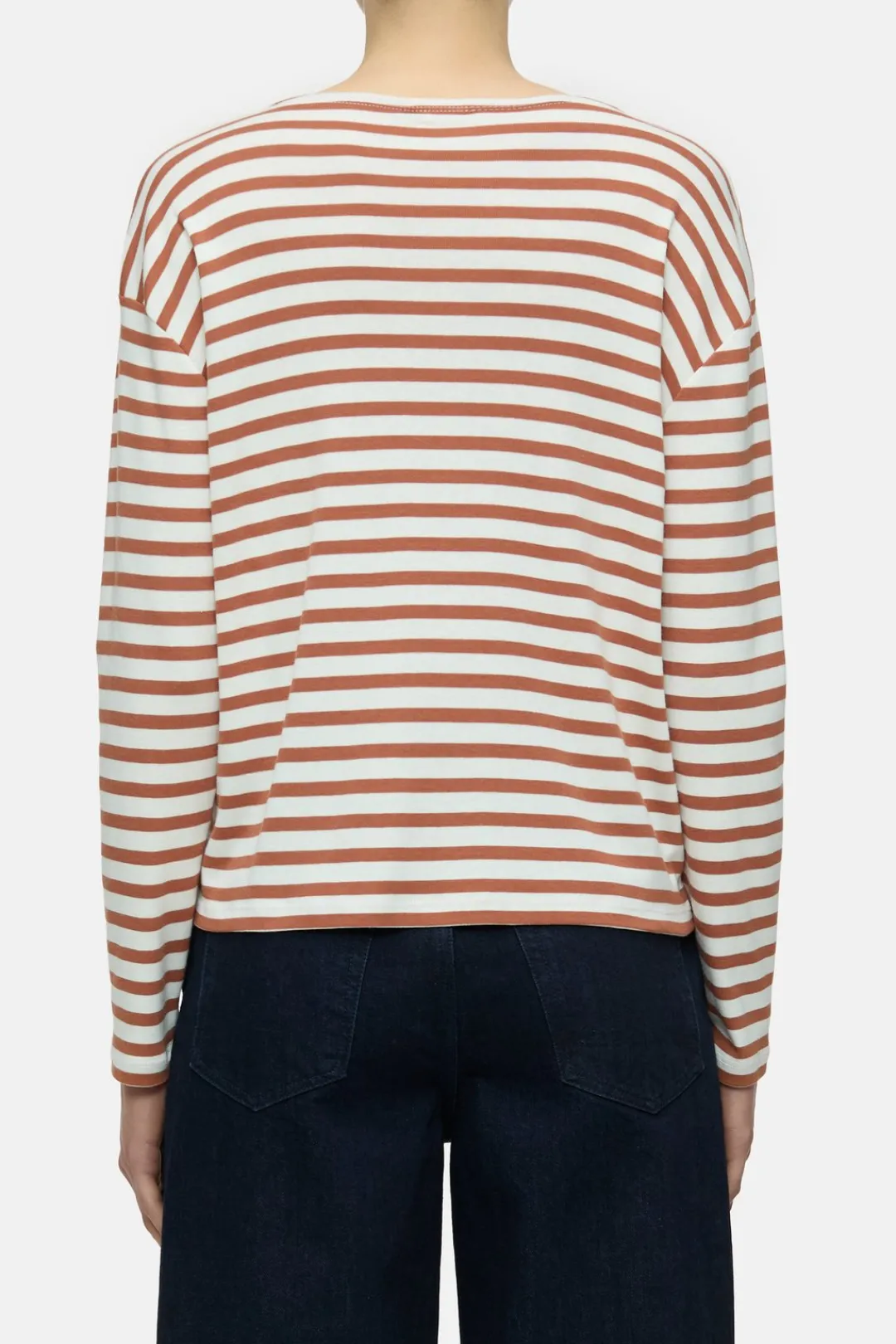 Closed Striped longsleeve Ferro brown Outlet