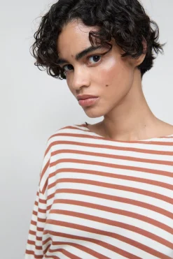Closed Striped longsleeve Ferro brown Outlet
