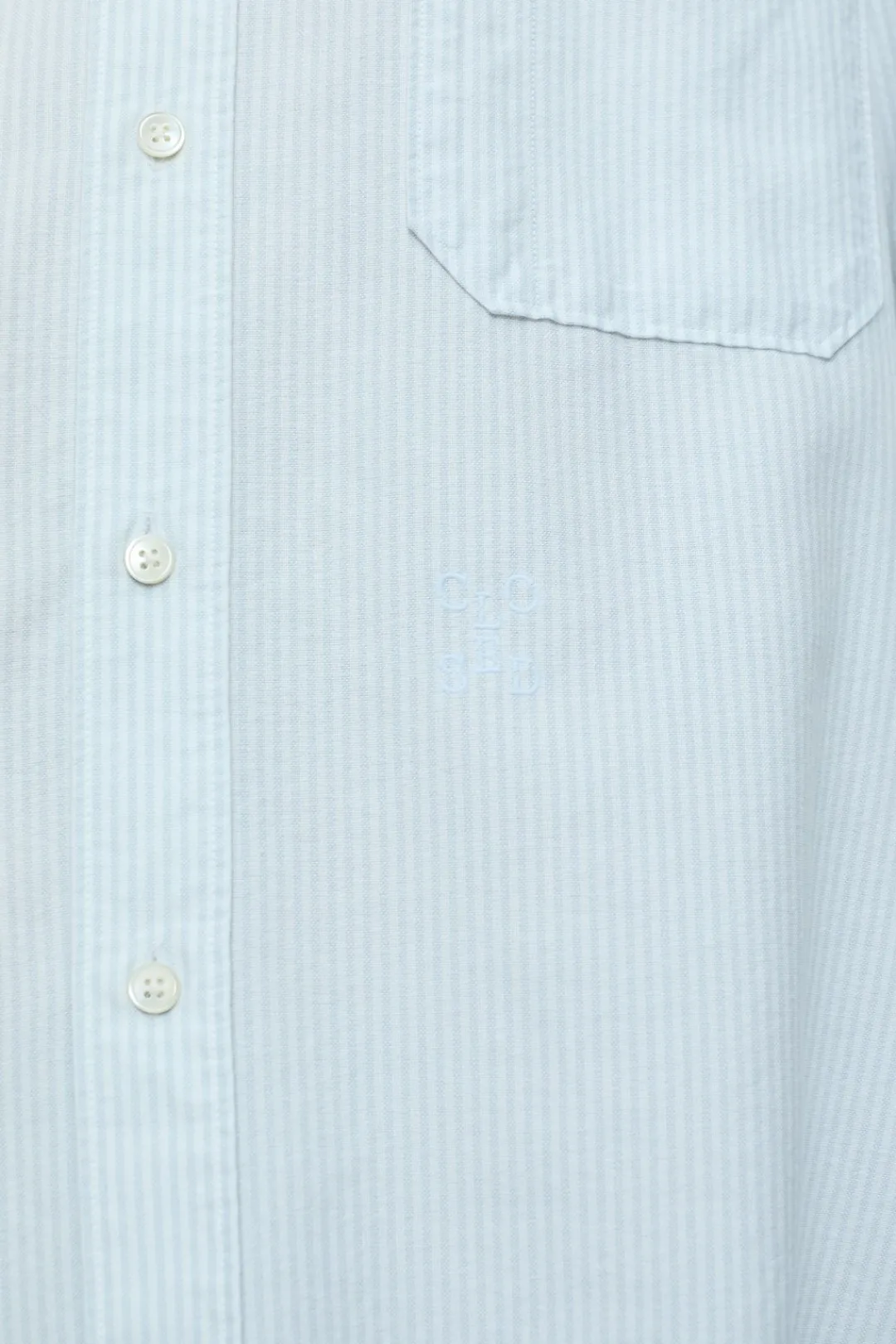 Closed Striped Oxford shirt Light sky blue Discount