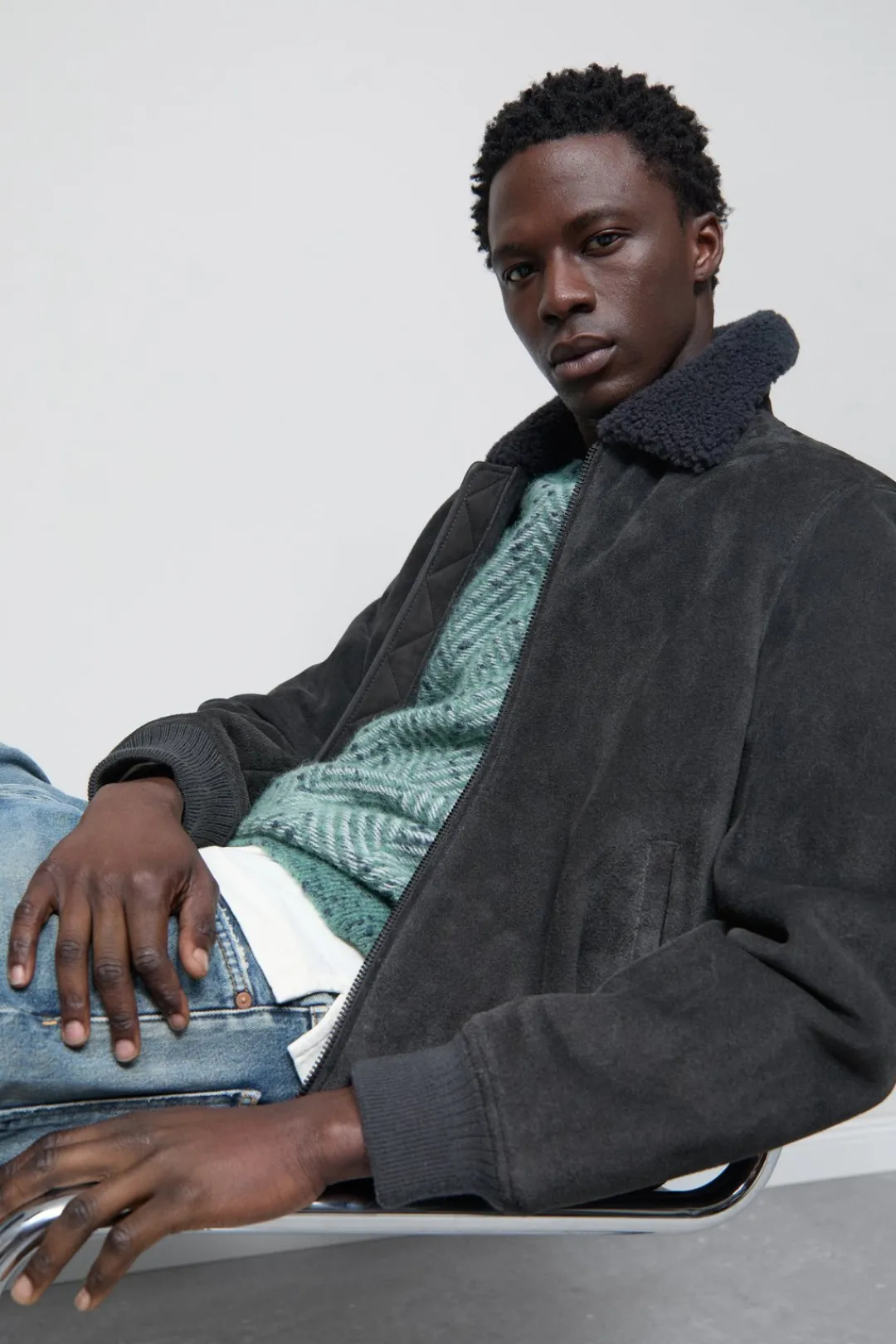 Closed Suede blouson Shadow blue Outlet