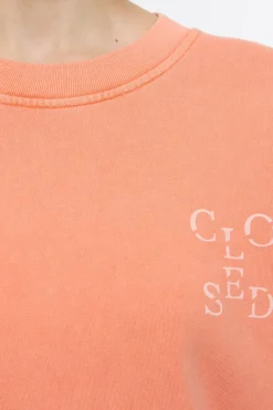 Closed Sweatshirt made from organic cotton Pumpkin orange New