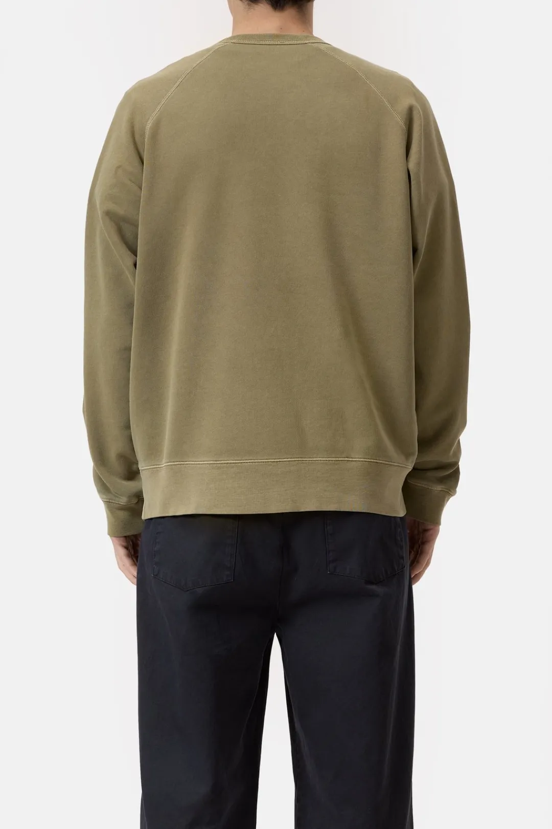 Closed Sweatshirt made from pure organic cotton Herbal green Hot