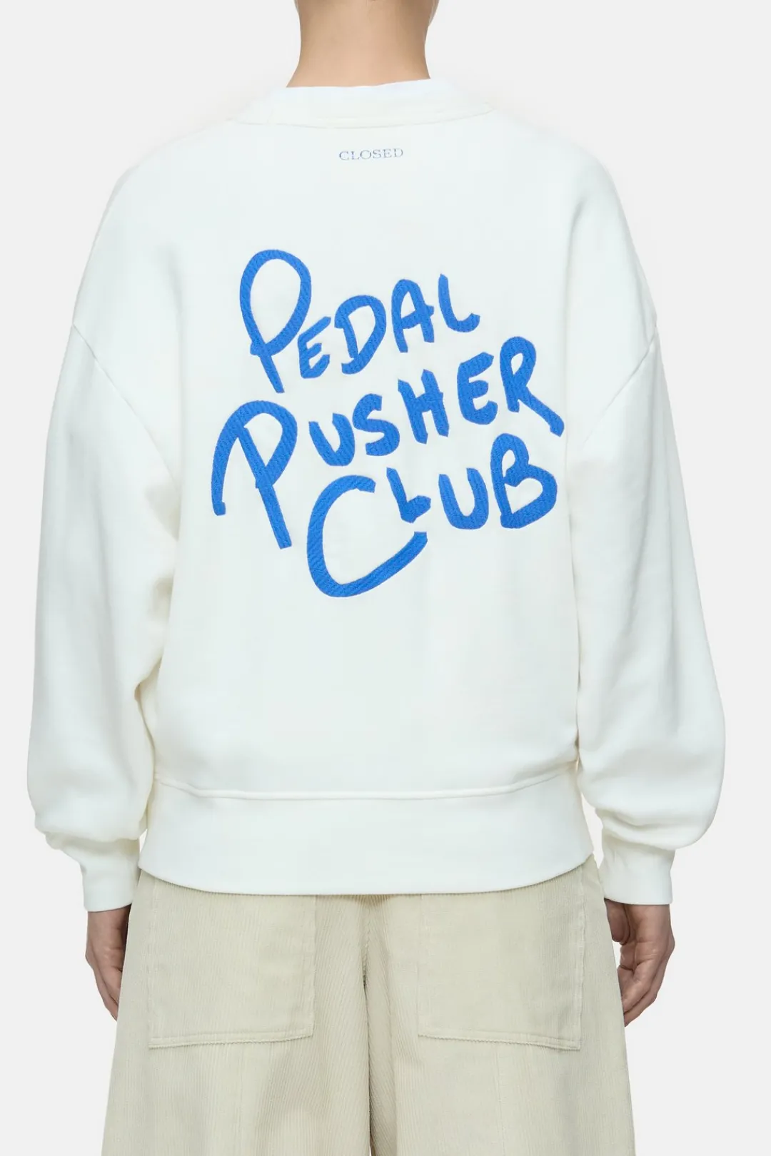 Closed Sweatshirt with artwork Ivory New