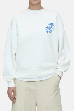 Closed Sweatshirt with artwork Ivory New