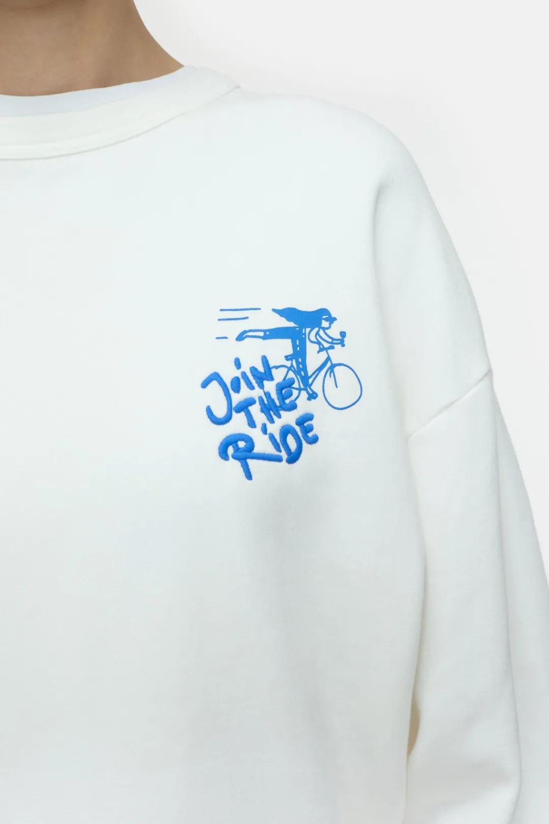 Closed Sweatshirt with artwork Ivory New