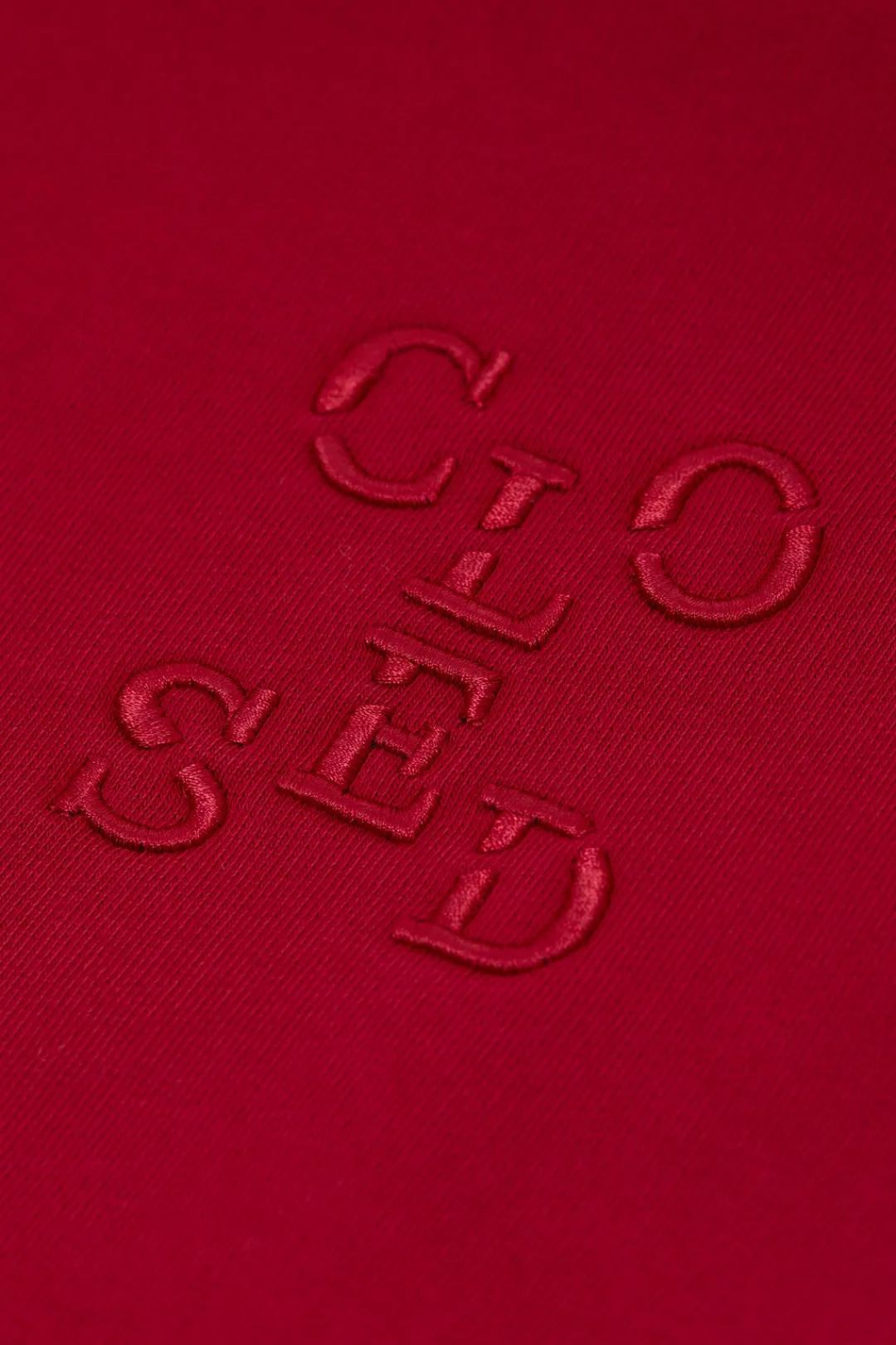Closed Sweatshirt with Logo Chili pepper red