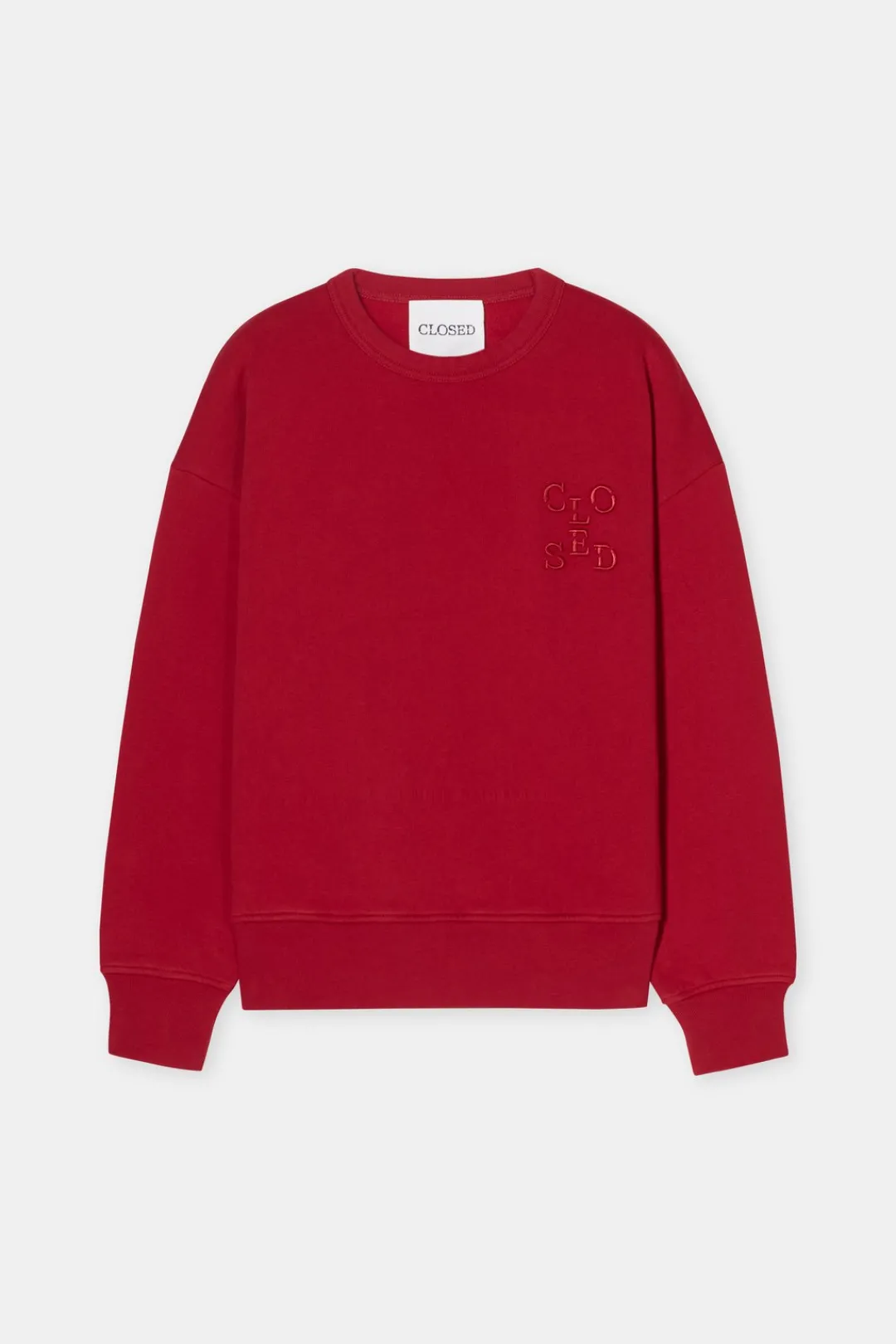Closed Sweatshirt with Logo Chili pepper red