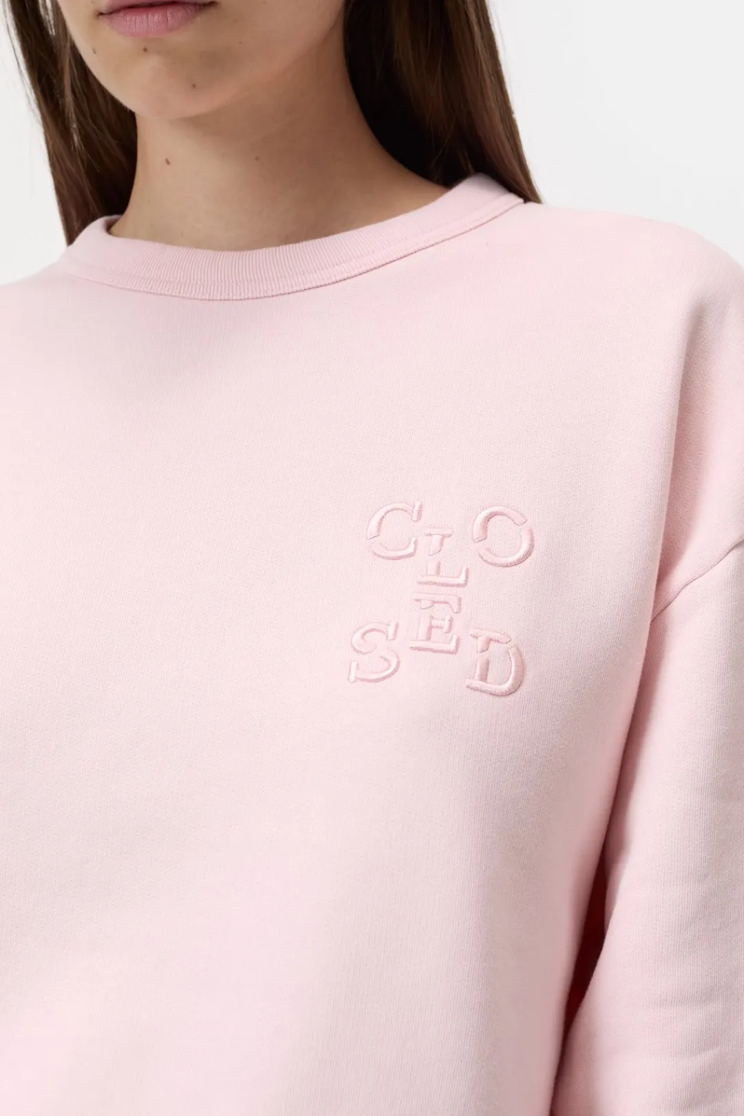 Closed Sweatshirt with Logo English rose Sale