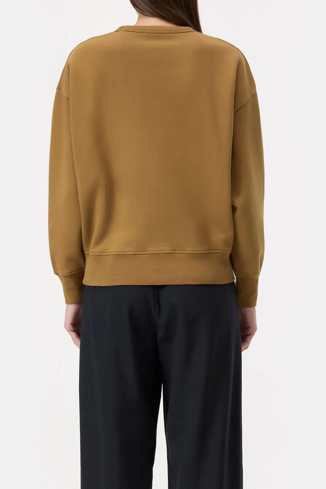 Closed Sweatshirt with Logo Tullamore brown Discount