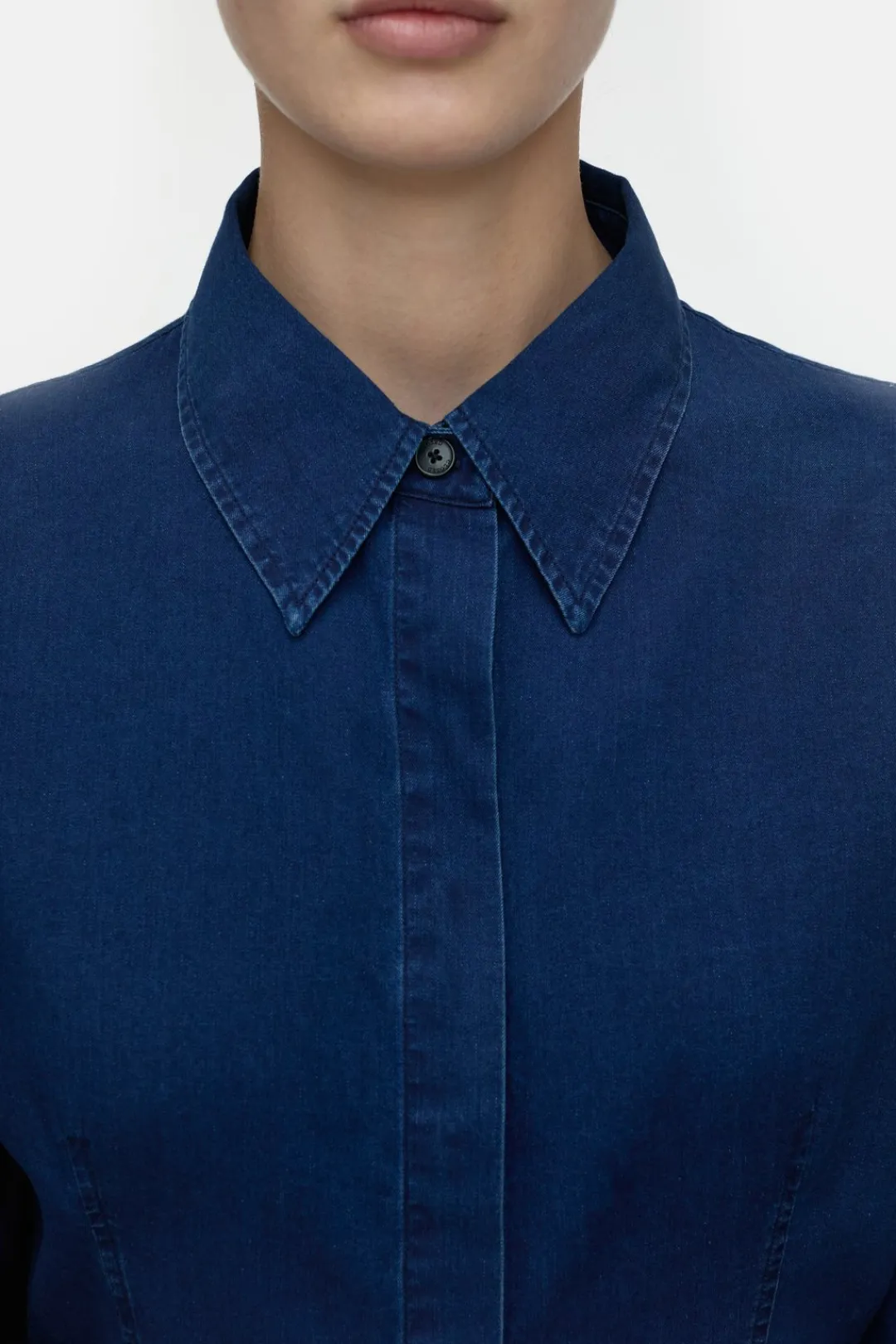 Closed Tailored cotton blouse Dark blue Online