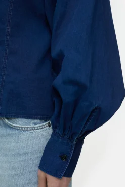 Closed Tailored cotton blouse Dark blue Online