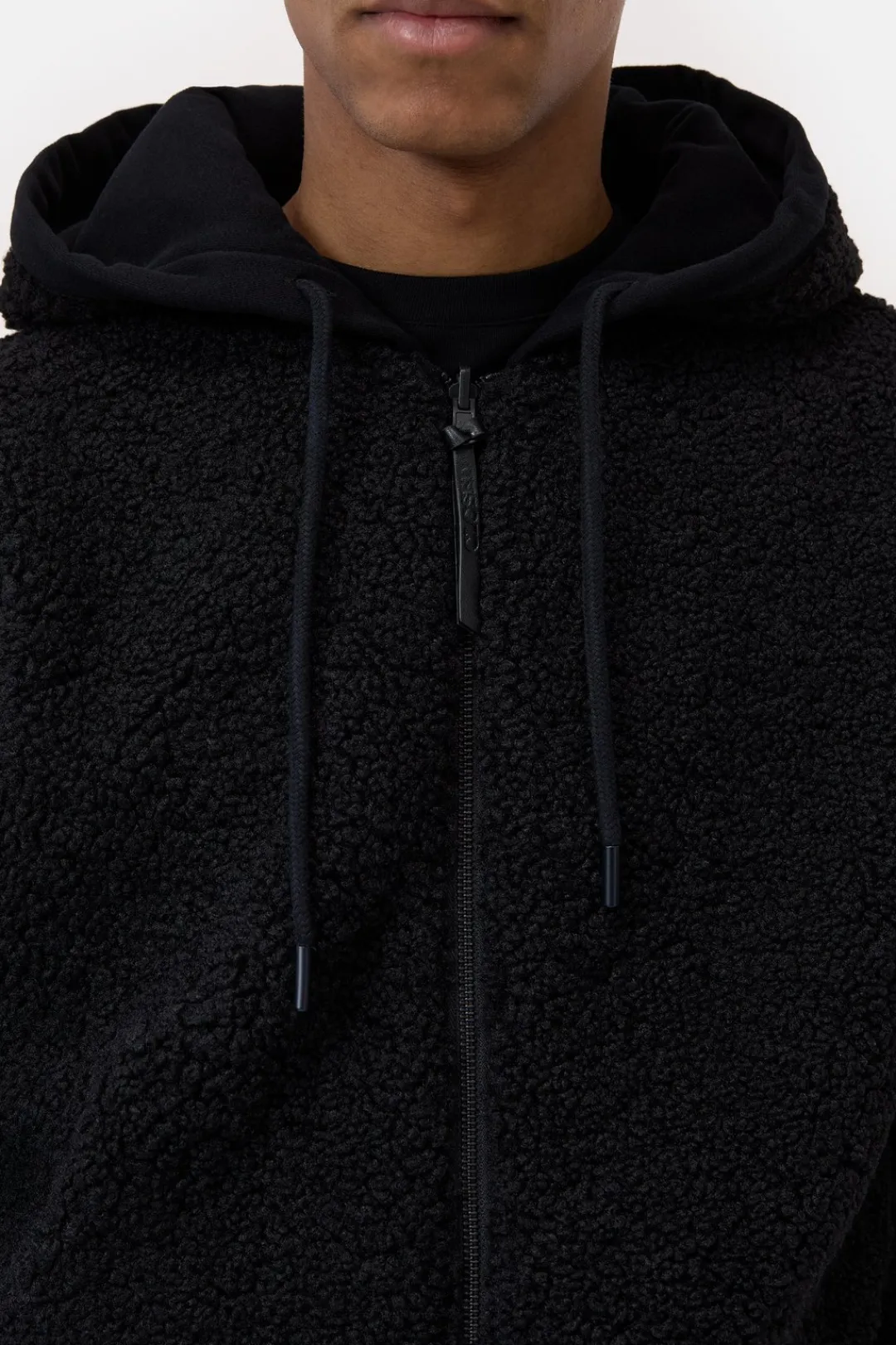 Closed Teddy Lined Hoodie Black