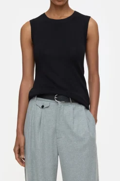 Closed Top made from organic wool and silk Black Outlet