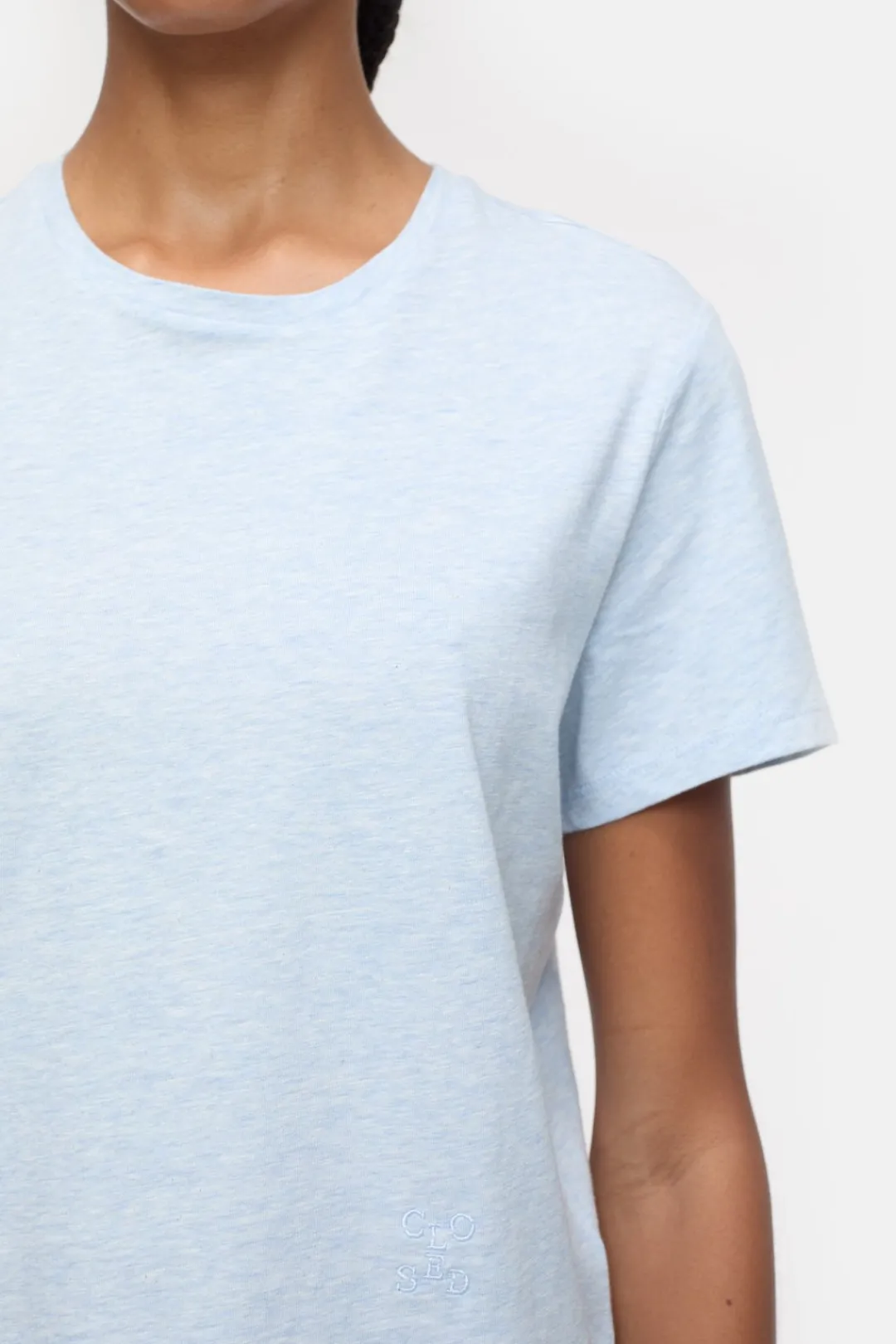 Closed T-shirt in melange look Lazio blue Sale