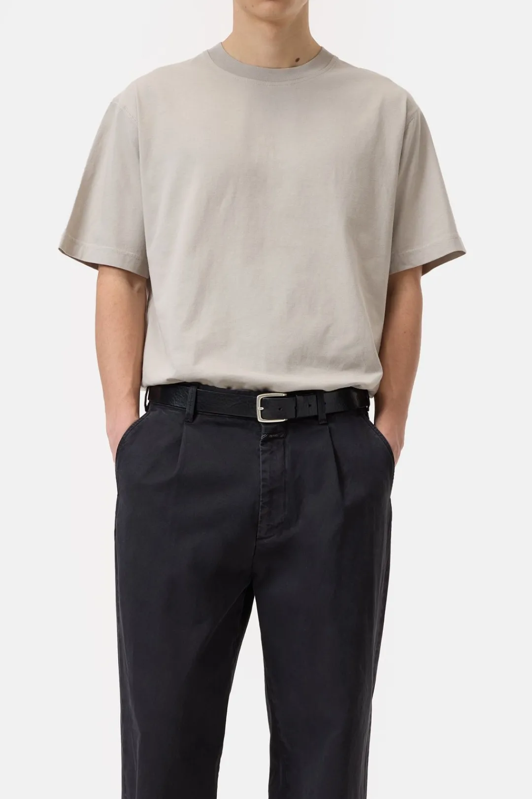 Closed T-shirt made from pure organic cotton Mud grey Discount