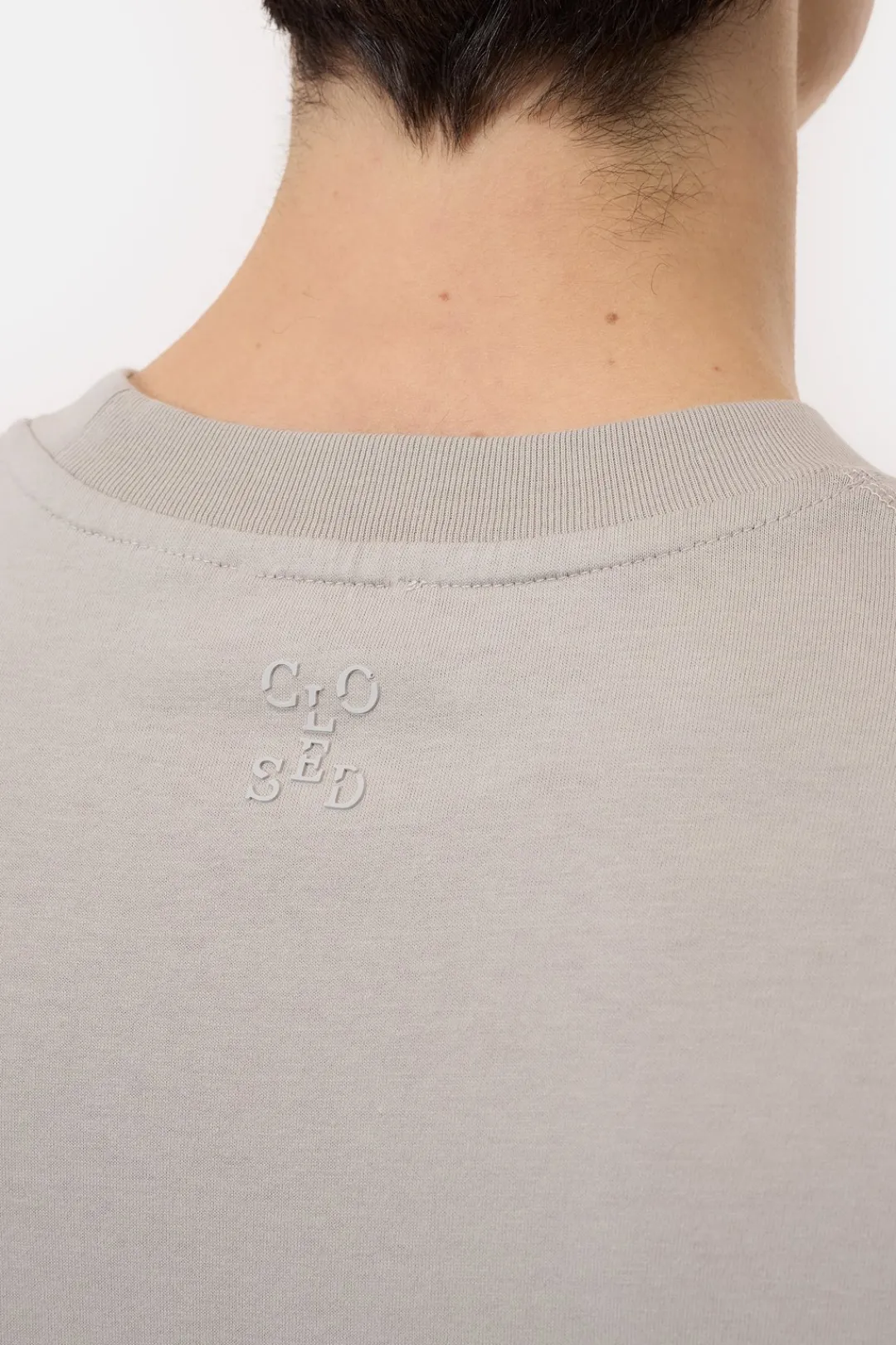 Closed T-shirt made from pure organic cotton Mud grey Discount